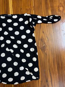 Polka dot wrap around skirt