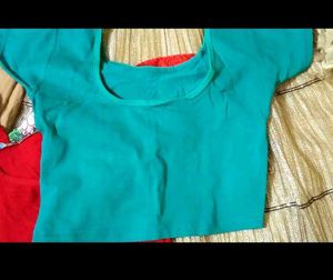 Teal Square Neck Blouse
