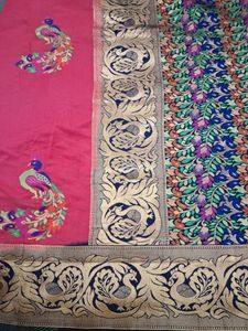 Beautiful Peacock Motifs Saree