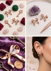🎀Rose Gold Bow Earrings🎀