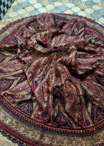 bridal heavy lehenga with full ghera
