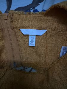 Yellow Textured Crop Top