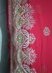 Beautiful Hot Red Saaree ❤️🔥.                                 Beautifully Embroidery Saree Full Work On Saree. Perfect For Wedding Functions Beautiful Red Colour