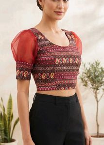 Red Printed Blouse