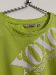 Lime Green Crop Top T-Shirt