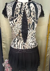 3 for 999 y2k Leopard Print Ruffle Dress