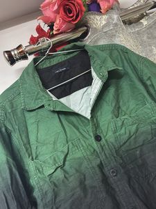 Men's Green Ombre Button-Up Shirt