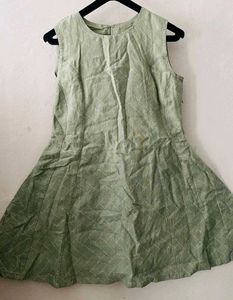 Chic Sleeveless Mint Green A-Line Dress