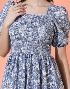 Floral Smocked Midi Dress
