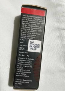 Hilary Rhoda Creamy Touch Lipstick Shade 10