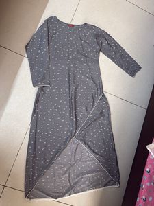 Chic Grey Bird Print Top