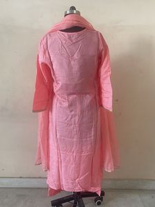 Pink Embroidered Kurta Set with Dupatta
