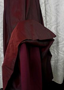Elegant Maroon Cold Shoulder Gown