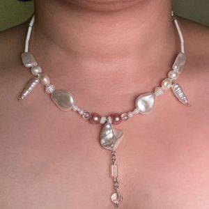 🦢Athena🦢✨Baroque Pearl & Shell Charm Necklace