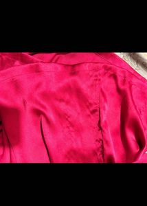 Burgundy Satin Shirt