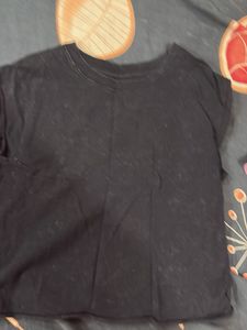 Black Cropped T-Shirt