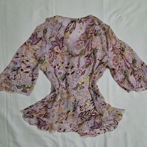 Y2k Vintage Forest Fairy Desi Chatpata Sheer Top