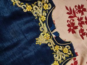 Designer Blue palazzo jacket set