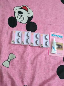 False Eyelashes &amp; Adhesive Set