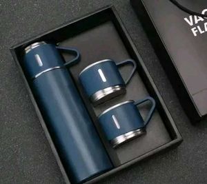 Stainless Steel Vaccum Flask  With 3 Cups - 500 Ml