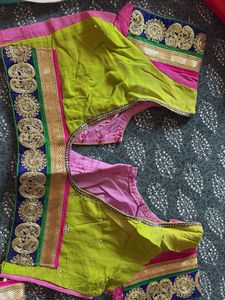 Vibrant Saree with Embellishments