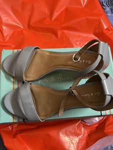 Gray Ankle Strap Heels