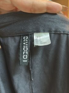 H&amp;M Satin-Finish Oversized Shirt - Dark Grey
