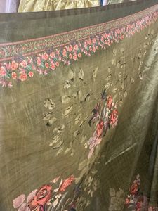Olive Green Floral Salwar Kameez