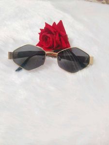 Unique Hexagonal Black Sunglasses