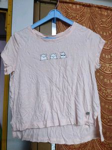 Cute Pink Graphic T-Shirt with Shir