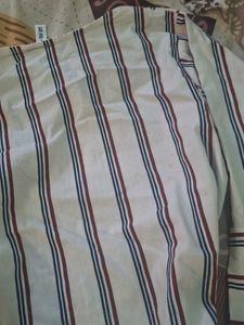 Striped Bell Sleeve Top with Bow Detail