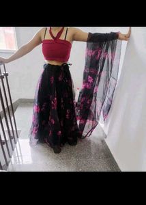 skirt with top and dupatta