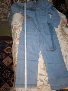 Light Wash Denim Jumpsuit