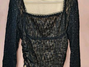 Stylish Black Lace Top