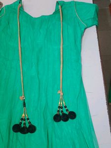 Embroidered Green Dress