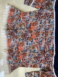Tarama Chikankari Embroidery And Print Design Top