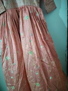 Beautiful Pink Embroidered anarkali with dupatta