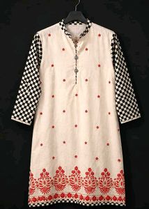 pure cotton Women's Embroidered Straight Kurta