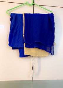 🔥SALE 🔥Blue And Cream Stiched Suit