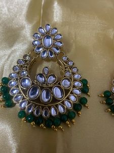 Stunning Kundan &amp; Pearl Drop Earrings