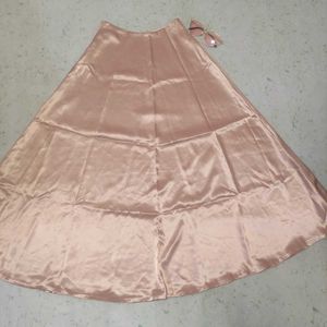 Elegant Satin Flowy Skirt