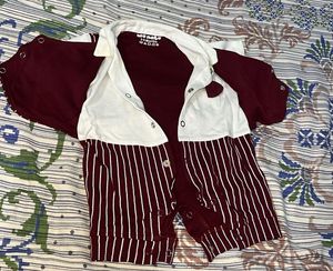 Baby Romper with shrug attached