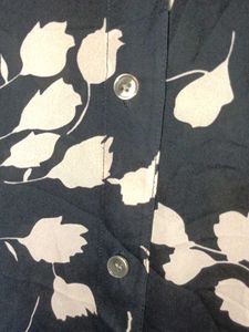 J.Crew Floral Short Sleeve Button-Up Top