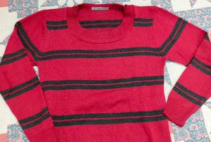 🍷 Pinterest Striped Red Knit Sweater