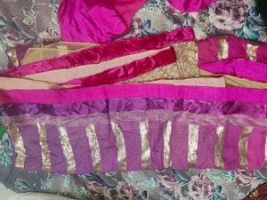 Elegant Purple Silk Saree with Embellished Border