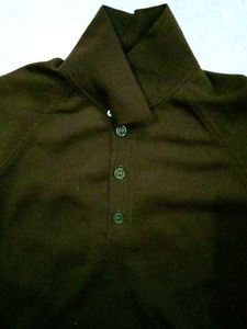 women's Dark Brown crop Shirt