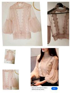 Elegant Lace Sheer Blouse