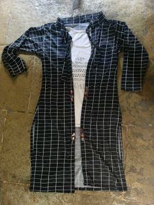 Black & white shrug and Top