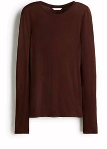 H&M Espresso Ribbed Long Sleeve☕️