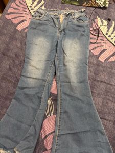 Light Wash Flared Jeans